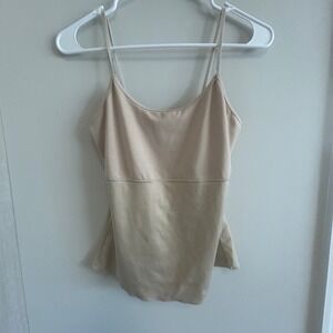 Spanx by sara blakley shaping Cami Top Built-In Bra Beige Nude‎ tank Top size M
